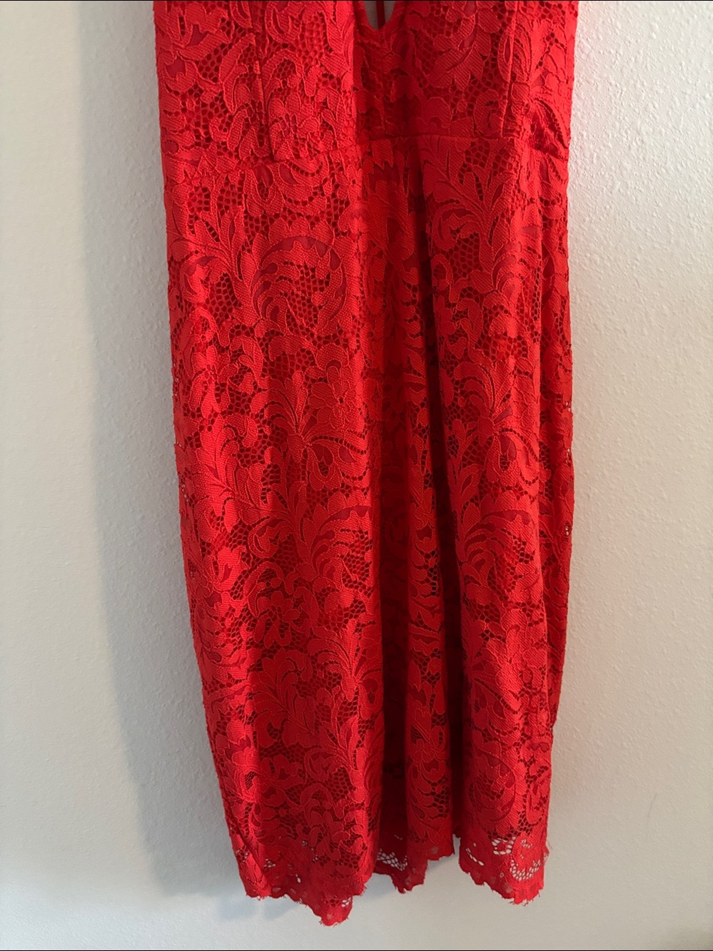 bebe Orange Lace Mini Dress - Picture 3 of 5